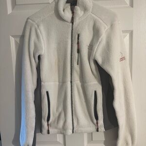 The North Face White Fleece Jacket – Women’s Medium – minor flaw
